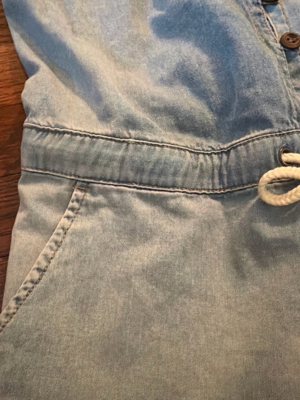 Roxy Light Blue Denim Romper - Picture 5 of 6